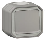 Legrand 069722L Plexo New FRAP Taster beleuchtet 10 A Steckkl.(SL) IK 08 Grau