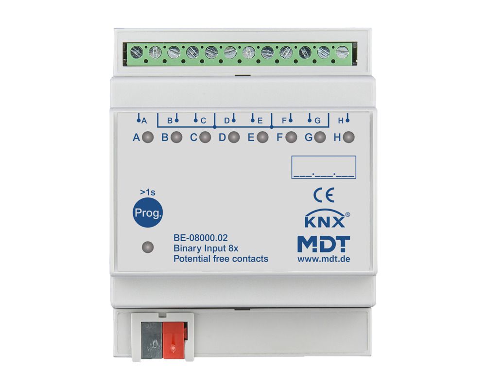 MDT BE-08000.02 Binäreingang 8fach 4TE REG potentialfrei