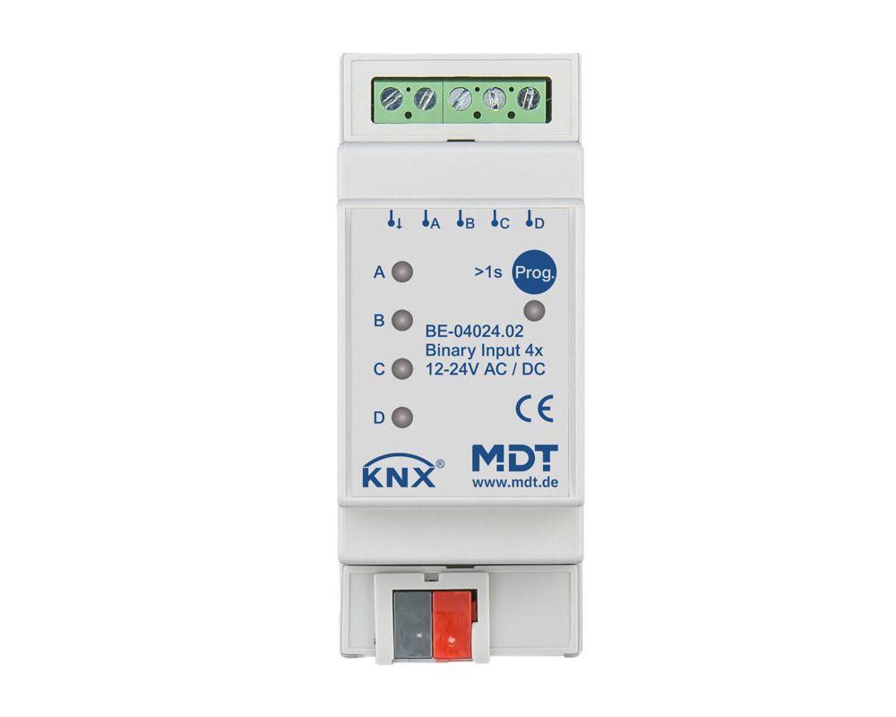 MDT BE-04024.02 Binäreingang 4fach 2TE REG 24VAC/DC