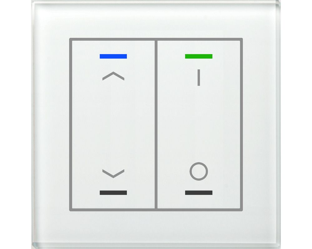 MDT BE-GTL2TW.C1 Glastaster II Light 2fach RGBW Temp. Weiß Jal./Schalten