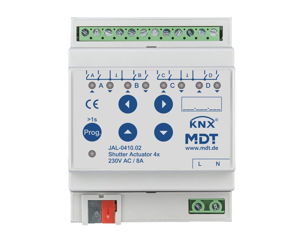 MDT JAL-0410.02 Jalousieaktor 4fach 4TE REG 10A 230VAC