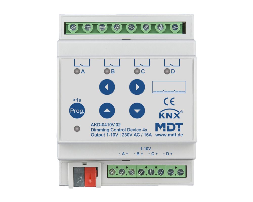 MDT AKD-0410V.02 Dimmaktor 4fach 4TE REG