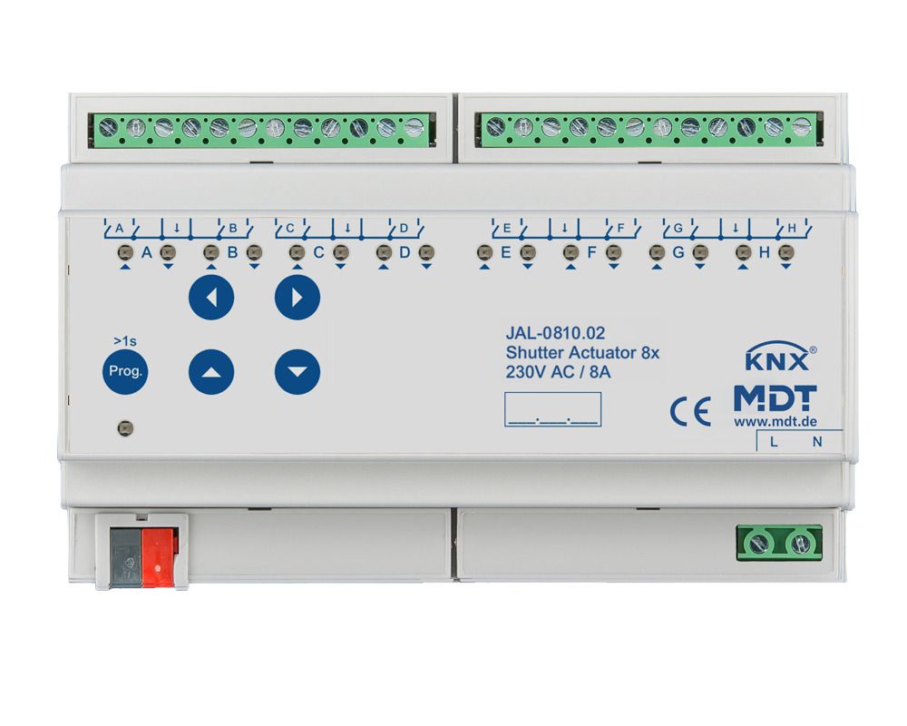 MDT JAL-0810.02 Jalousieaktor 8fach 8TE REG 10A 230VAC