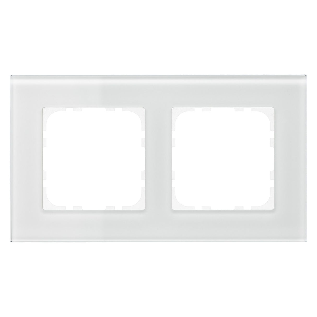 MDT BE-GTR2W.01 Glasrahmen 2fach f.55mm Programme Weiß