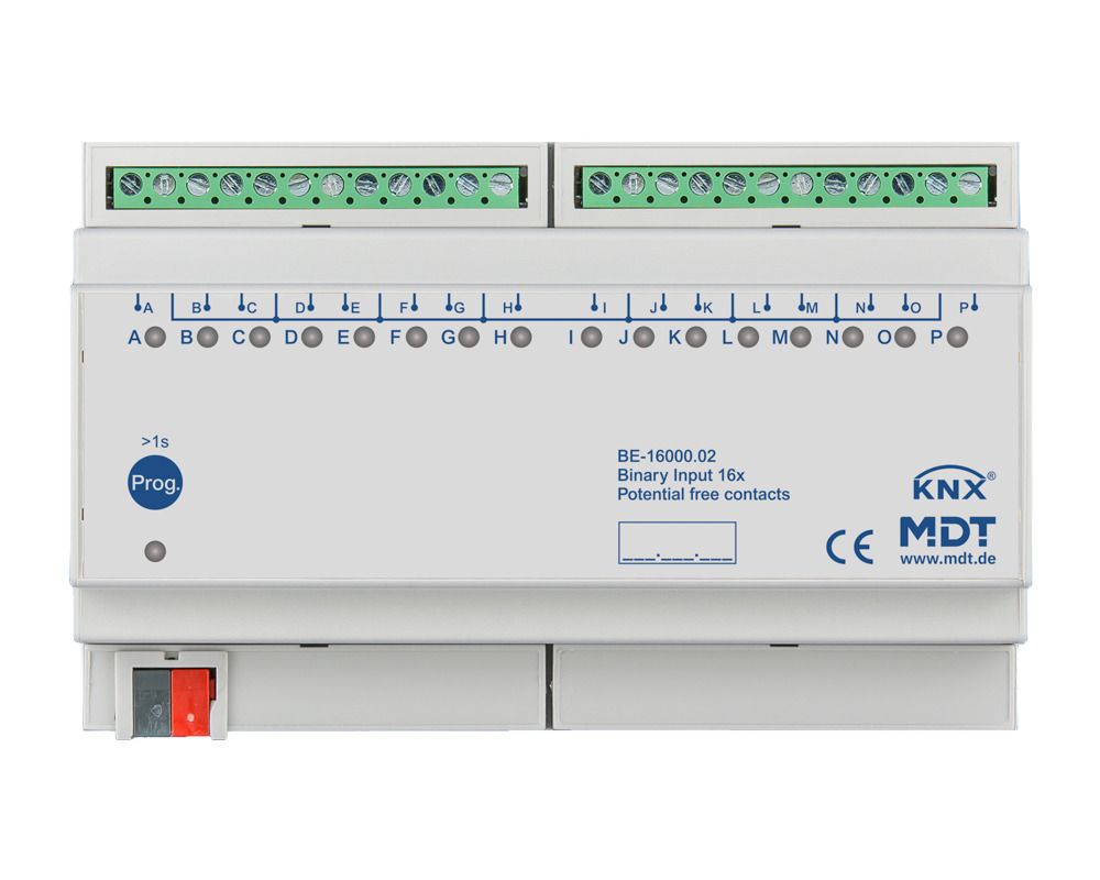 MDT BE-16000.02 Binäreingang 16fach 8TE REG potentialfrei