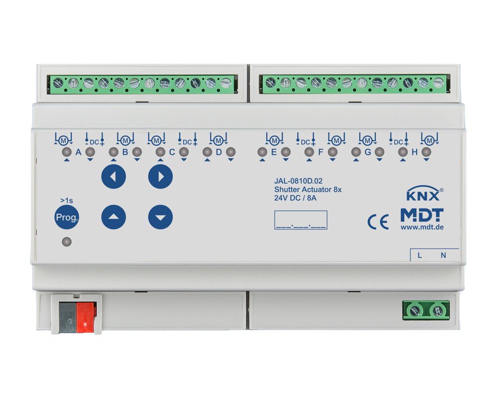 MDT JAL-0810D.02 Jalousieaktor 8fach 8TE REG 8A 24VDC