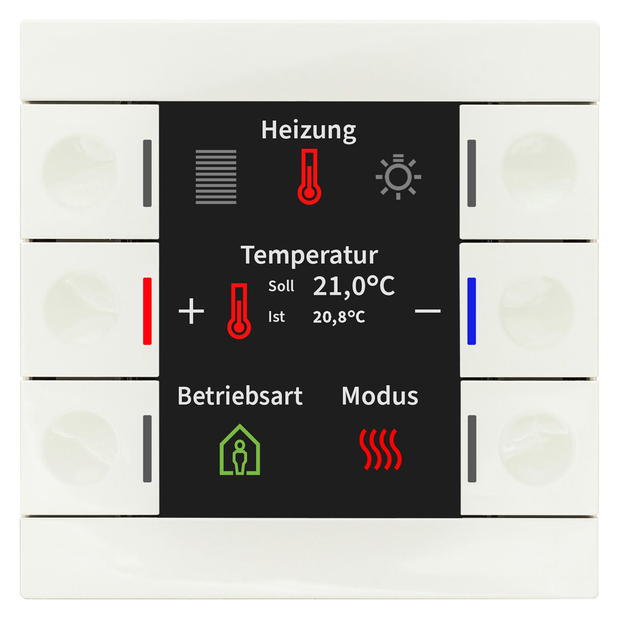 MDT BE-TAS86T.02 Taster Smart 86 m.Farbdisplay+Temp. Reinweiß glänzend