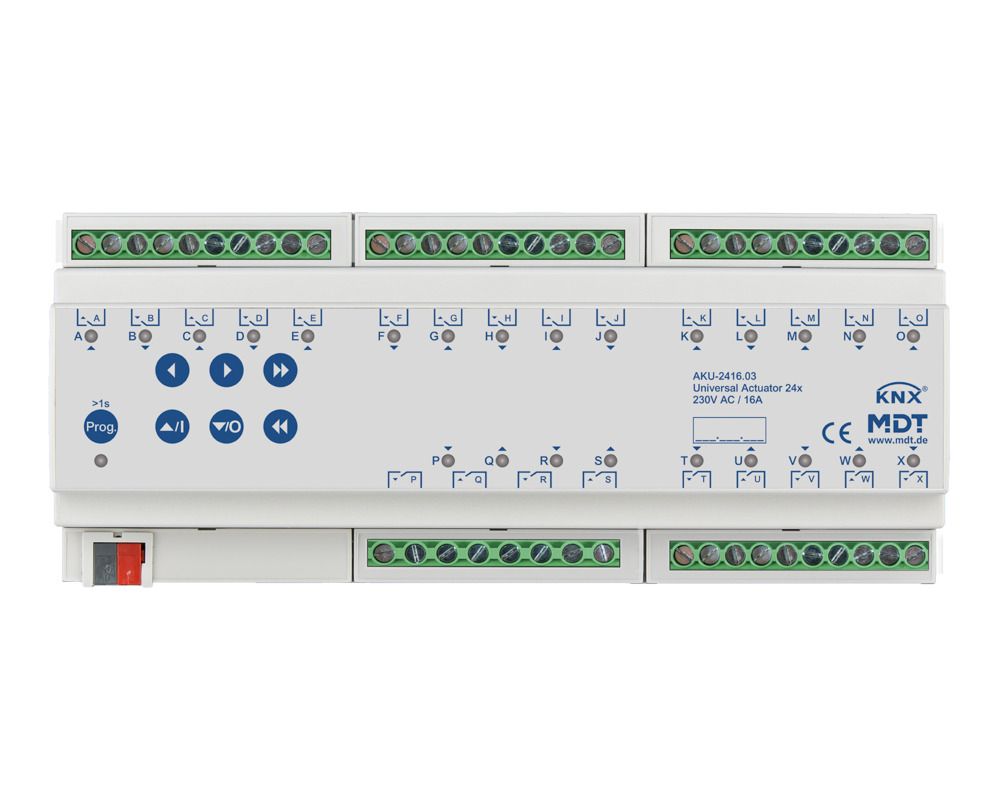 MDT AKU-2416.03 Universalaktor 24fach 12TE REG 16A 230VAC 100µF 15EVG