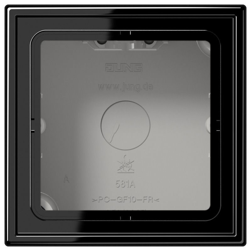 Jung LS581ASW Aufputz-Kappe 1fach m.Rahmen schwarz