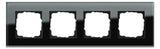 GIRA 021405 Abdeckrahmen 4fach Esprit Schwarz Glas