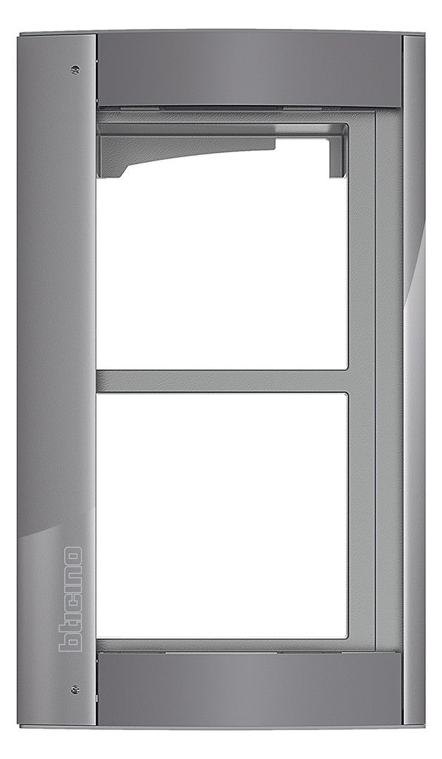 BTicino 350223 Abdeckrahmen 2M m.Träger f.Türstation SFERA Aluminium Allstreet