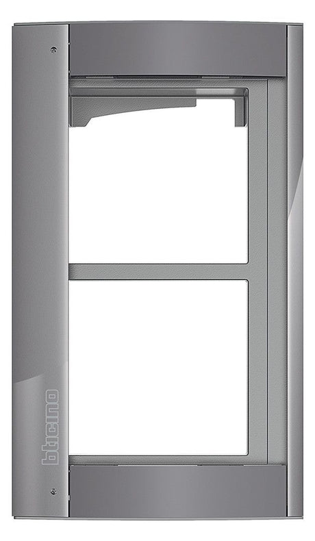 BTicino 350223 Abdeckrahmen 2M m.Träger f.Türstation SFERA Aluminium Allstreet