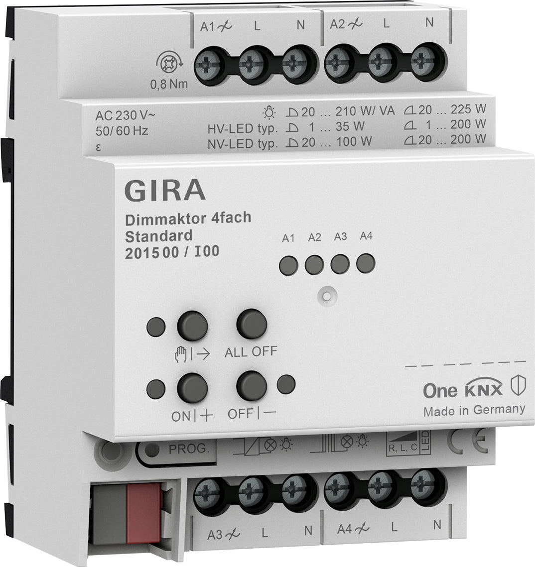 GIRA Dimmaktor 4fach Standard für Gira One und KNX 4 x 225 W/VA REG