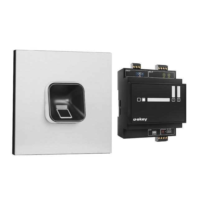 EKEY 204703 ekey sLine fingerprint set SC Gira 106 aluminum ekey sLine Fingerprintset Schwarz Gira 106 Alumin.