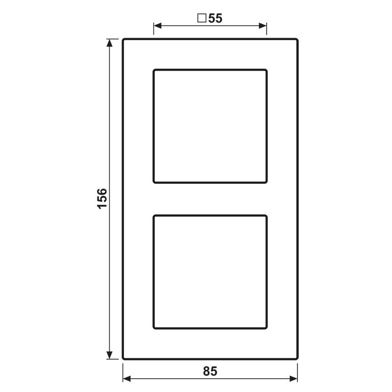 Jung A5582BFSWM Rahmen 2f A 550