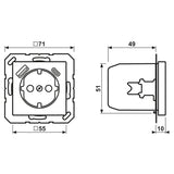 Jung A1520-15CASWM SCHUKOsteckdose m.USB Typ AC