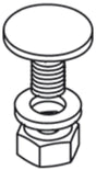 Legrand 616007 Befestigungsset M8x20 Flachrundschraube+Scheibe tauchfeuerv.