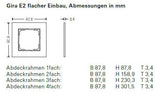GIRA 0212235 Abdeckrahmen 2fach flach E2 Anthrazit