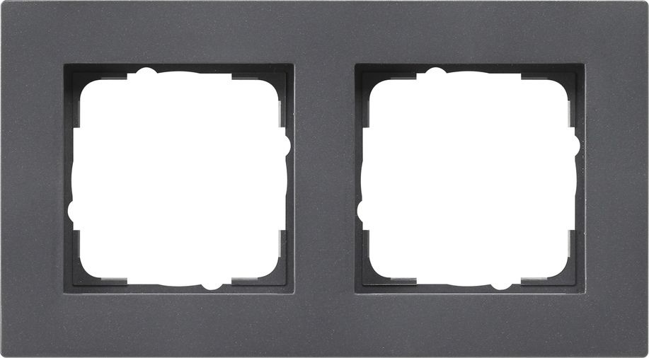 GIRA 0212235 Abdeckrahmen 2fach flach E2 Anthrazit