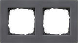GIRA 0212235 Abdeckrahmen 2fach flach E2 Anthrazit