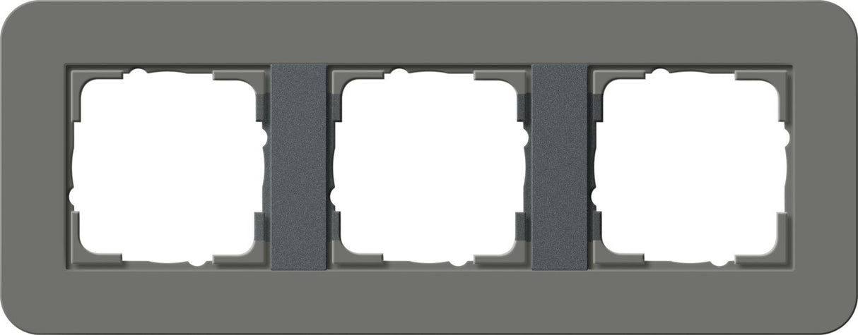 GIRA 0213423 Abdeckrahmen 3fach E3 Dunkelgrau/Anthrazit Soft-Touch