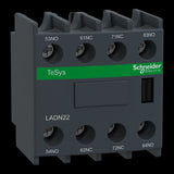 Schneider LADN22 Hilfsschalterblock 2S2Ö unverzögert frontseitig Schraub.