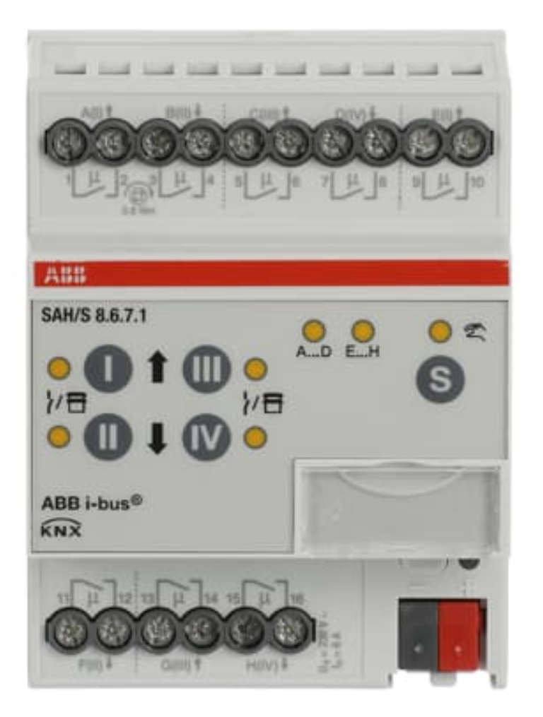 ABB SAH/S8.6.7.1 Schalt-/Jalousieaktor, 8fach, 6 A, REG