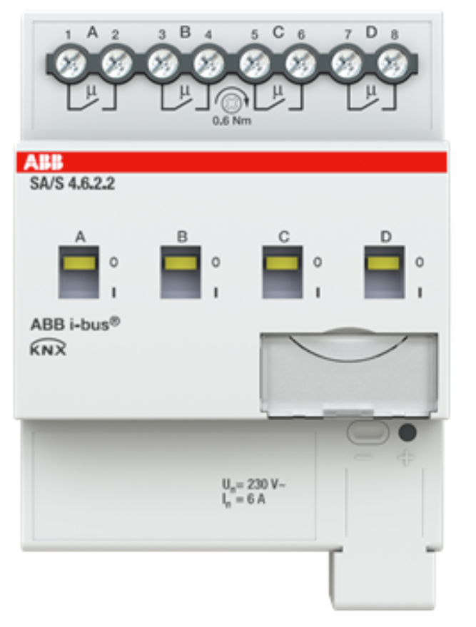 ABB SA/S4.6.2.2 Schaltaktor, 4fach, 6 A, REG