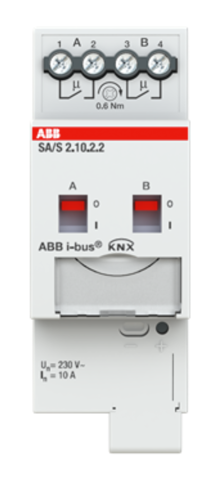 ABB SA/S2.10.2.2 Schaltaktor, 2fach, 10 A, REG