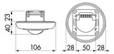 BEG 92186 PD3N-1C-UP weiß LUXOMAT Decken-Bewegungsmelder