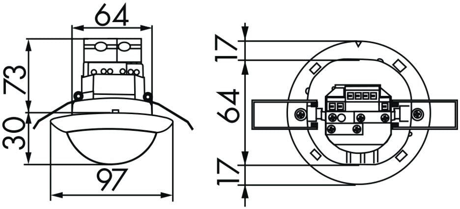BEG 92444 PD4-S-K-DE weiß LUXOMAT Slave-Gerät