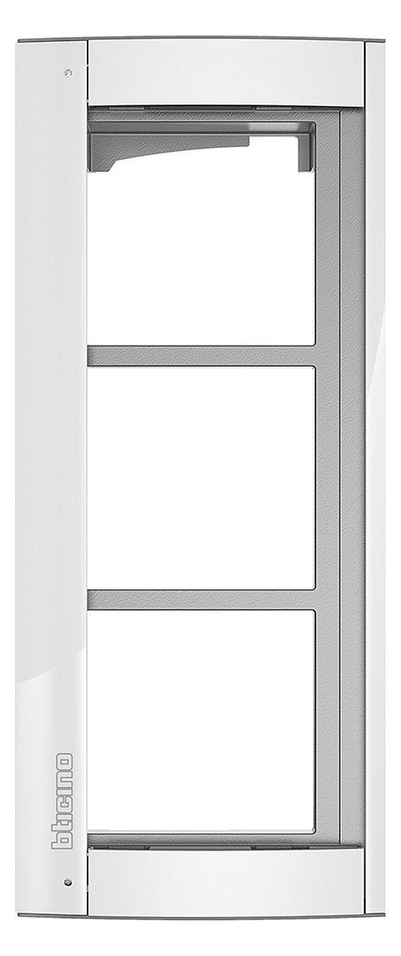 BTicino 350232 Abdeckrahmen 3M m.Träger f.Türstation SFERA Aluminium Allwhite