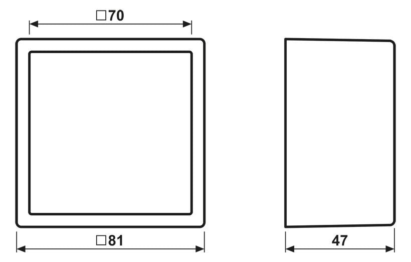 Jung ES2581A-L Aufputz-Kappe 1fach m.Rahmen LS Edelstahl