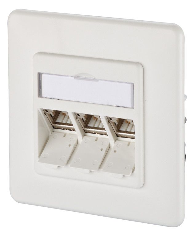 Metz 130B12D31002-E Modul Cat.6A 3 Port 270° M UP reinweiß Anschlussdose