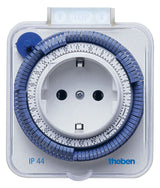 Theben timer 26 IP44 Analoge Steckdosen- Zeitschaltuhr mit Tagesprogramm 0260855