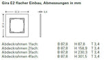 GIRA 0212235 Abdeckrahmen 2fach flach E2 Anthrazit