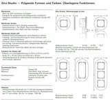 GIRA 0212135 Abdeckrahmen 2fach Studio Schwarz Glas