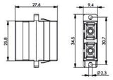 TEGA 100007251 SC Duplex Kupplung MM türkis