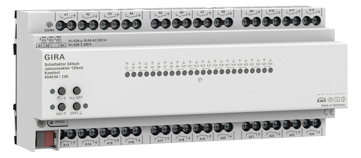 GIRA 504000 Schalt-/Jalousieaktor 24/12f