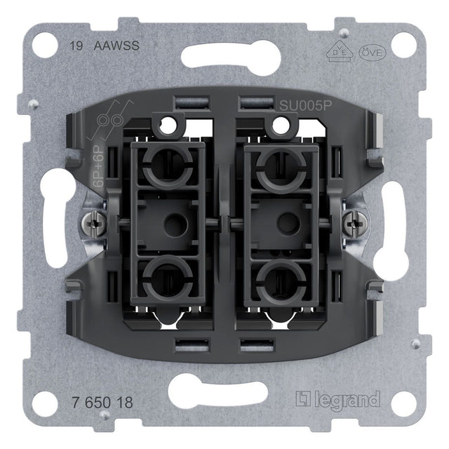 Legrand 765018 SEANO Einsatz Doppeltaster m.2 Wechselkontakten 10A