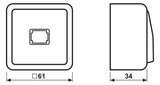 Jung 631A AP-Taster Schließer 1polig o.Symbol AP600 weiß