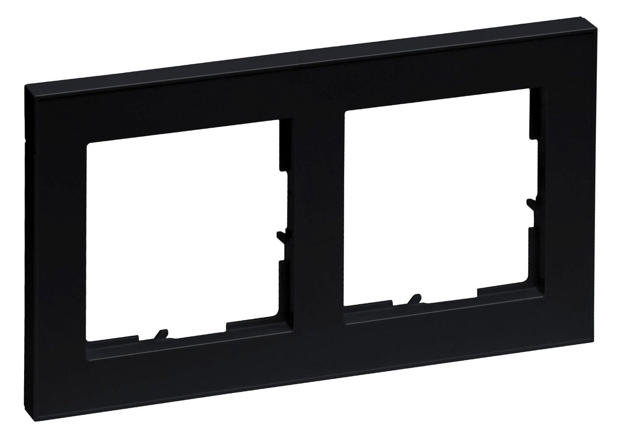 Legrand 765382 SEANO+2-fach Rahmen in der Farbausführung Schwarz lackiert