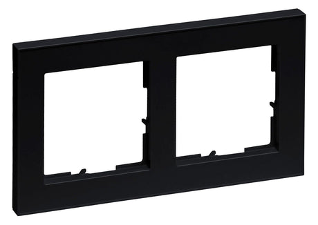 Legrand 765382 SEANO+2-fach Rahmen in der Farbausführung Schwarz lackiert
