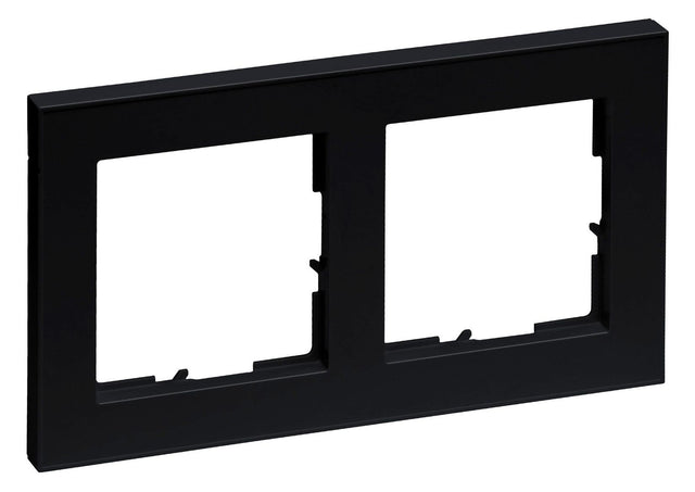 Legrand 765382 SEANO+2-fach Rahmen in der Farbausführung Schwarz lackiert