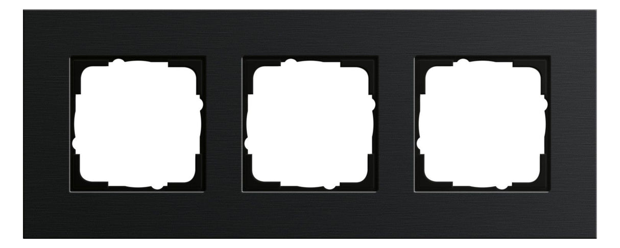 GIRA 0213126 Abdeckrahmen 3fach Esprit Schwarz (eloxiert)