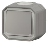 Legrand 069722L Plexo New FRAP Taster beleuchtet 10 A Steckkl.(SL) IK 08 Grau