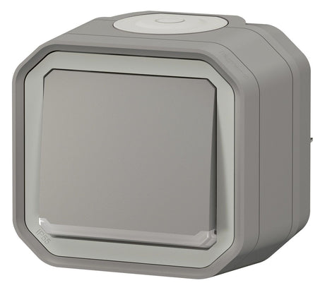Legrand 069722L Plexo New FRAP Taster beleuchtet 10 A Steckkl.(SL) IK 08 Grau