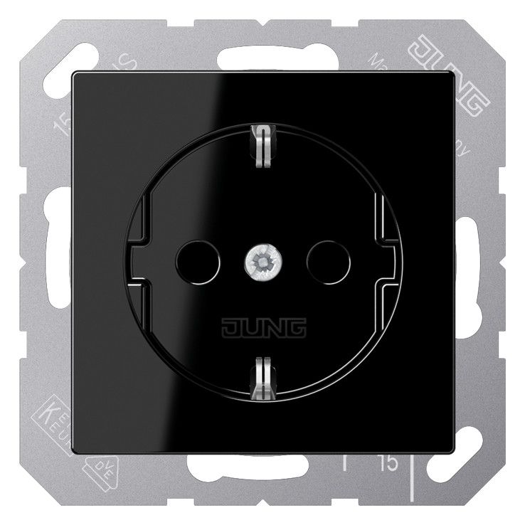Jung A1520SW SCHUKO Steckdose Serie A schwarz