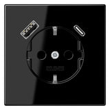 Jung LS1520-15CASW SCHUKOsteckdose m.USB Typ AC