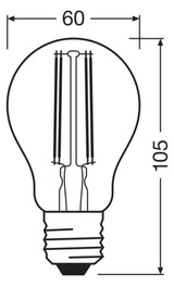 Ledvance SMART+ WiFi Fil Classic dim 60 5,5W E27 2700K 806lm Kolbenform